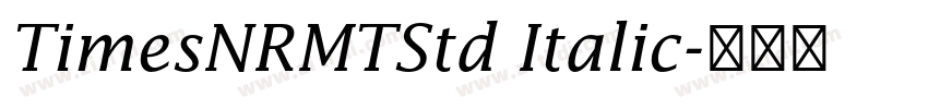 TimesNRMTStd Italic字体转换